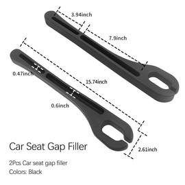 SSNNUU 2PCS Car Seat Gap Filler Organizer with Phone Holder,[Upgrade Version] Car Seat Gap Organizer for Prevent Falling,Essential Car Accessories Car Side Seat Gap Filler (Black)
