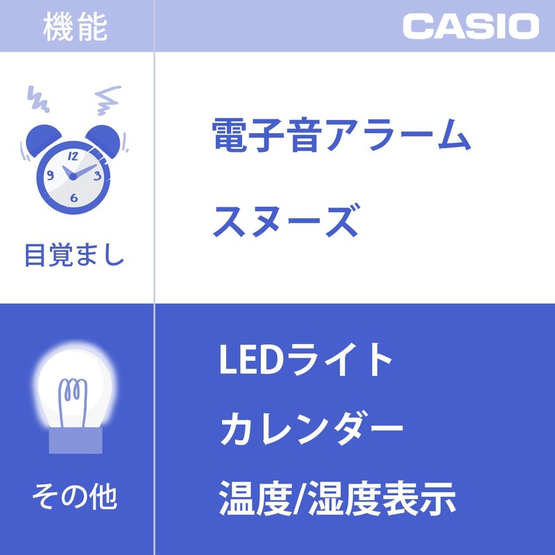 CASIO Wave Ceptor Digital Radio Alarm Clock DQD-851J-8JF Clock Table