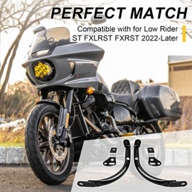 Tmipakioy Front Fairing Windshield Lower Support Bar Bracket Mounts Compatible With For Harley Softail Low Rider ST FXLRST FXRST 2022 2023 2024