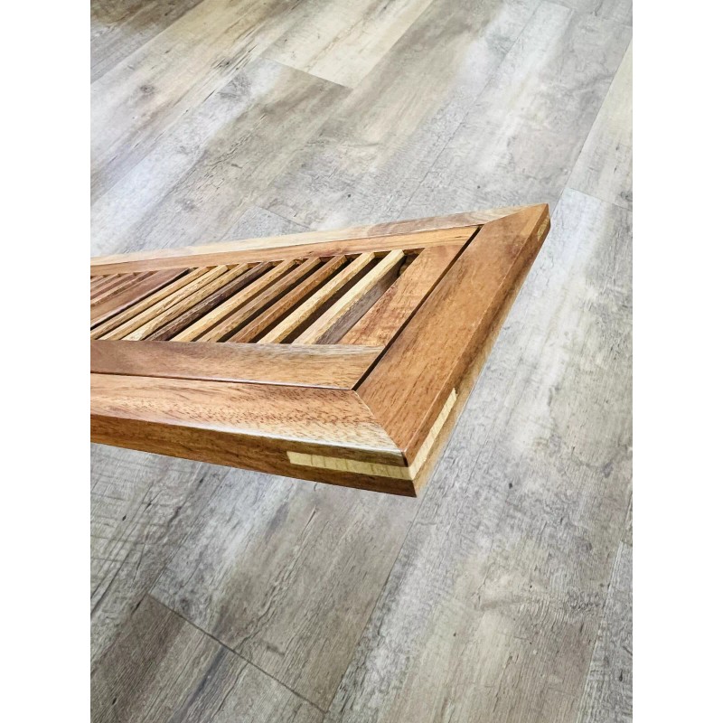 Elegance Plyquet Unfinished Acacia Wood Floor Vent Register, Flush Mount