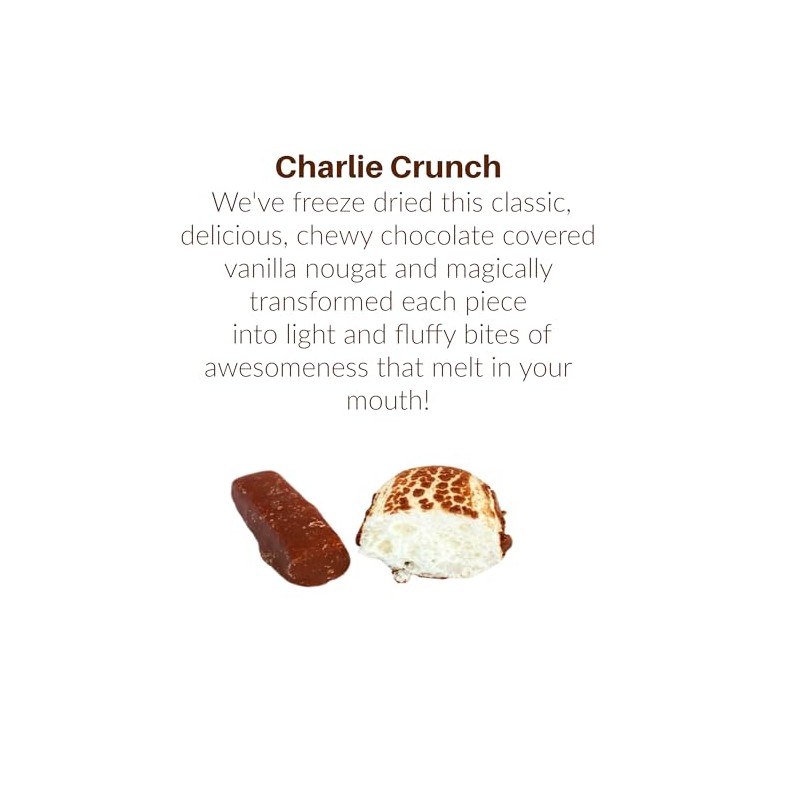 Freeze Dried Candy Charlie Crunch - Chocolate Nougat Candy -