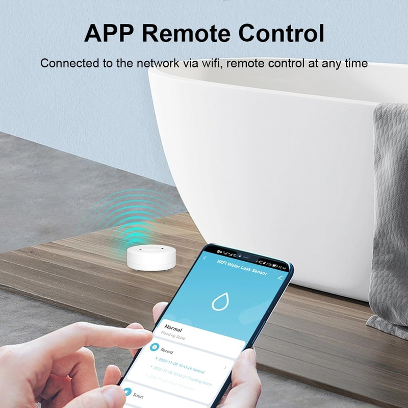 WiFi Water Ieak Detector: Smart Water Ieak Sensor with 80dB
