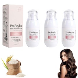 Vrpshe Hair Growth Spray with Rice Water – Biotin and Caffeine Formula for Thinning and Damaged Hair – Fast Absorption, Natural Hair Thickening (3pcs)