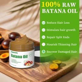 Wiqeerilly Batana Oil for Hair Growth, 100% Raw Batana Oil Dr Sebi Organic, Unrefined Sourced from Honduras, Batana Hair Mask Hair Growth Prevent Hair Loss for Men & Women