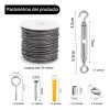 cuerda de alambre 50m Steel Tensioner Cable Kit,kit De Cable