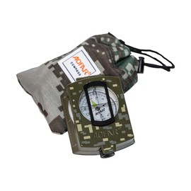 AOFAR Military Compass AF-4580 Lensatic Sighting Navigation, Waterproof and Shakeproof with Map Measurer Distance Calculator, Pouch for Camping, Hiking, Hunting, Backpacking (Camo)
