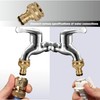 Garden Brass Hose Tap Connector - 3/4 inch & 1/2