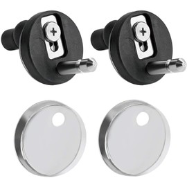 tunghey Upgraded Toilet Seat Hinge Fixings Top Fix Nuts Screws Quick Release Hinges Fittings Rubber Back to Wall for Toilet Seat Hinges Replacement (2Pack)