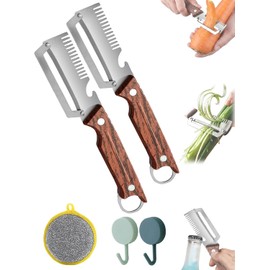 Pelador Multifuncional de Verduras,Cuchillo Pelador Multifuncional,Pelador de Frutas y Verduras Para patatas, manzanas, piñas y zanahorias (2PCS)