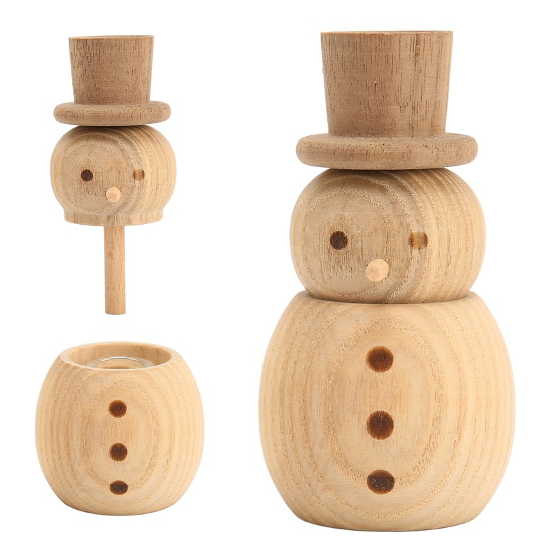 Wood Aromatherapy Diffuser Snowman Shape Portable Waterless Fireless Essential Oil