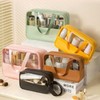 Lucent Waterproof Wash Bag & Makeup Pouch PU Large/Brown 5ea
