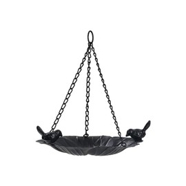 Jemeni Hanging Bird Feeder Tray Outside, Seed Tray Plate for Bird Feeder, Outdoor Garden Backyard for Attracting Birds, Black…