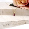 Carissima Gold Women's 9ct Yellow Gold Magenta 5mm CZ July