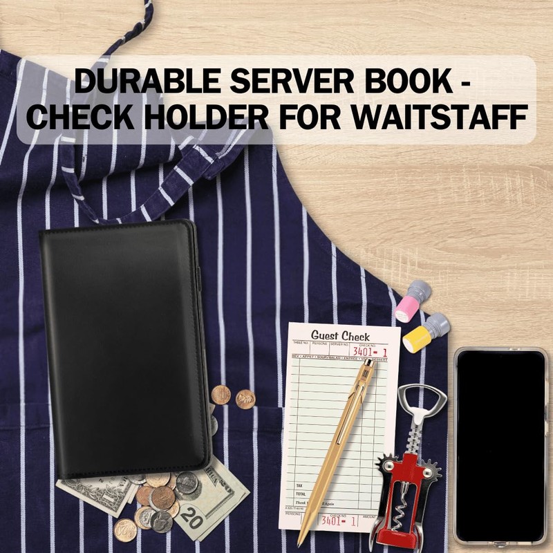 LINTRU Server Book, Reinforced & Durable Server Books for Waitress,