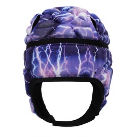 Rugby Helmet Sports Head Guard Helmet Head Guard Football Goal Adjustable Cap Equipment Holder Reduce Protection Against Impact Collision Girls Boys Light Red M