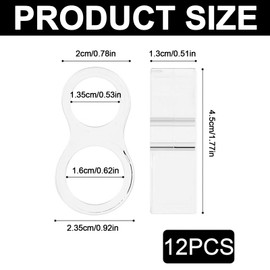 Limeow 12 Pieces Door Stops Rubber Door Handle Protectors Wall Door Stopper Floor Door Stopper Rubber Door Stop Wall Protector for The Protection of Walls,Door Handles and Furniture in The Home