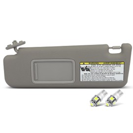 SCITOO Car Sun Visor Assbembly with Mirror Fit for 2004-2008 for Toyota for 4Runner Gray Without Sunroof(Left Driver Side)