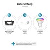 ledscom.de RIR Ceiling Recessed Spotlight Mounting Frame Black Matt Square