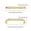 Asidrama 10 Pack 5 Inch(128mm) Brushed Gold Kitchen Cabinet Handles,