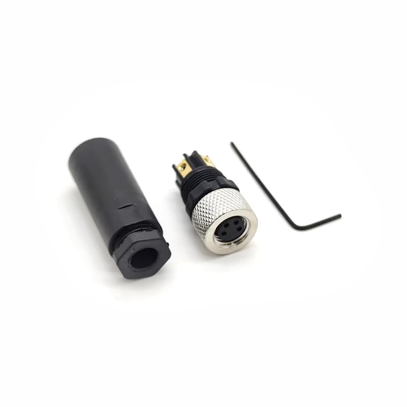 Elecbee M8 4-Pin Female Plug, A Code Sensor Cable Plug,