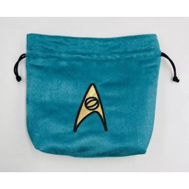 Defiant Threads Star Trek The Original Series Hand Made Science Insignia Large Dice/Phone Pouch