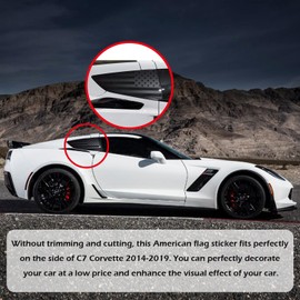for Both Side American Flag Window Decals fit for C7 Corvette 2014-2019