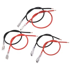 YOKIVE 60 Pcs Female Spade Crimp Terminal, Home Wire Connector with Insulating Sleeve Connect Cable Great for Kitchen,Office (Black&Red, 0.25&0.11&0.19-Inch)