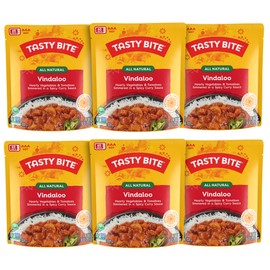 Tasty Bite Hot & Spicy Vindaloo, 10 Ounce, Pack of 6, Ready to Eat, Microwavable Entree, Sweet & Sour, Vegetarian