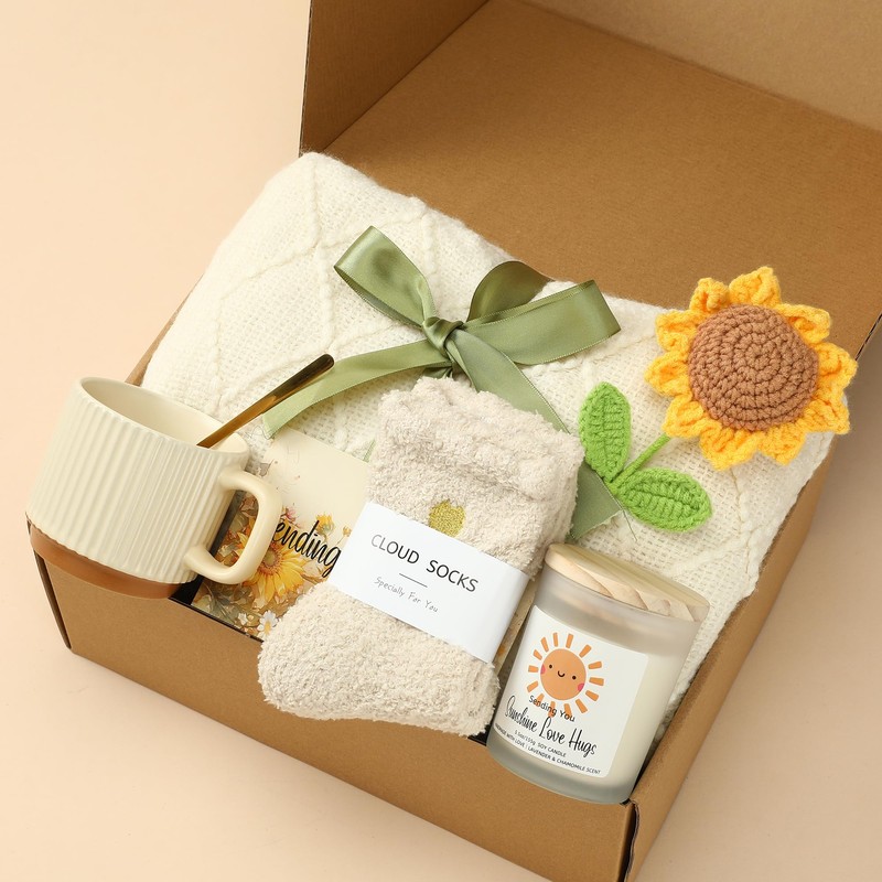 Sunflower Birthday Gifts Basket for Women Sending Sunshine Gift Box