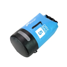 Fortitude Sports Waterproof Dry Bag 5L / 10L / 20L Waterproof Backpack Stuff Sack Wet Bags for Swimming, Paddleboarding, Travel, Kayaking, Fishing, Beach (Light Blue, 5L)