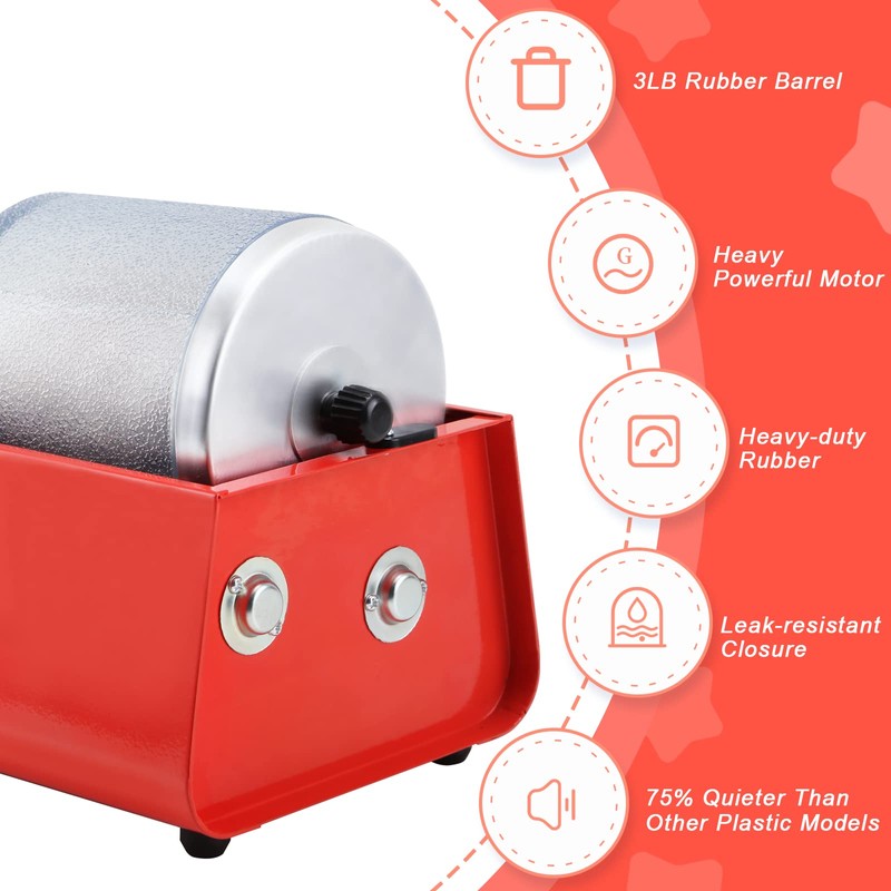 Leegol Electric 3LB Rock Tumbler