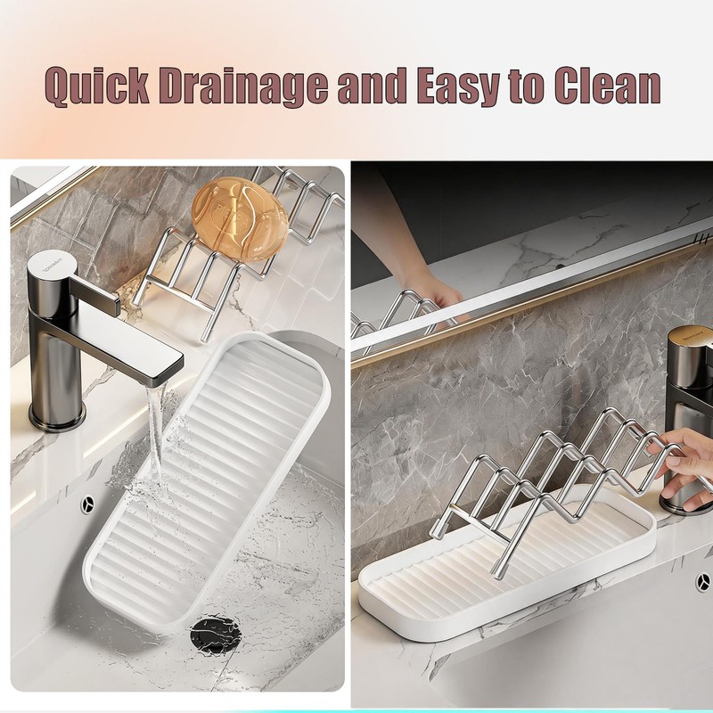 Thick Stainless Steel Soap Holder with 2 Soap Saver Bags,