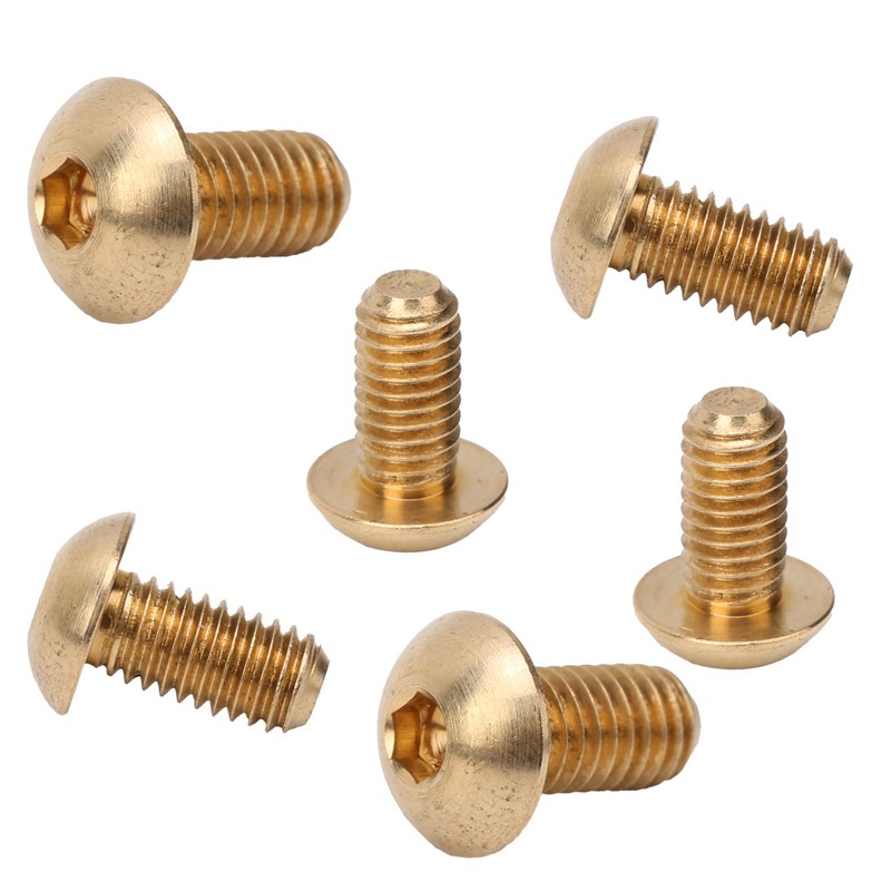50Pcs Round Hex Socket Screw Copper Fastener Hardware Tools Industrial