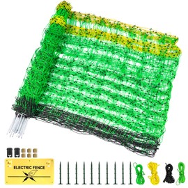 Electric Fence Netting, 49.6" H x 164' L, Portable Livestock Nets Mesh for Hog, Dogs, Deer, Goats, Larger Animals Electric Fencing for Backyards, Homesteaders, Farms, Ranches, Gardens