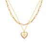 Fettero Necklace, Chain, Hypoallergenic Metal, Popular, 14K Goal, Heart Shape,