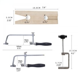 3 in 1 Professional Jeweler's Saw Set Saw Frame 144 Blades Wooden Pin Clamp Wood Metal