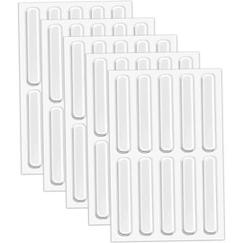 Parachoques de Gabinete, 50 Piezas Tiras de Parachoques Goma Autoadhesivas Transparentes, Tira Protectora Silicona Absorción Impactos para Manija Puerta Refrigerador, Puertas Gab