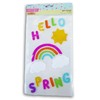 Holiday Decor 'Hello Spring' Rainbow and Sunshine Gel Window Clings