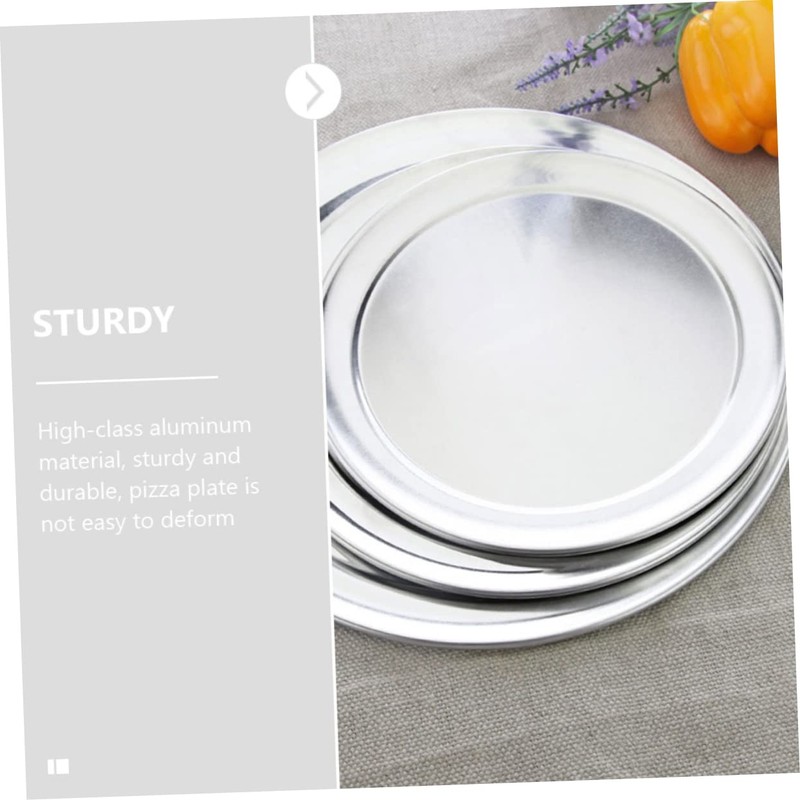 Operitacx Metal Pizza Pan Heat Resistant Oven Tray Durable Non