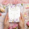 GOLRMC Spring Bridal Shower Invitations, Purple Wildflower Floral Bridal Shower