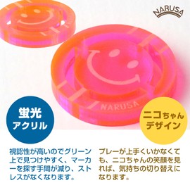 NARUSA Nico Golf Marker Fluorescent Acrylic Orange Golf Ball Marker Easy to Find Golf Ball Marker Gift Gift for Men Women Father Mother