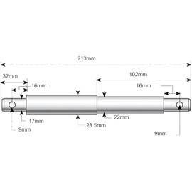 RAParts S.5007 Lower Link Implement Pin - Dual (Fits CAT. 1/2)