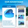 Kiddie Pool with Canopy - 47 in Foldable Kids Pool,
