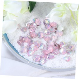 TEHAUX 50pcs Light Ab Round Rhinestone Beads for Jewelry Making Accessories for Nail Decoration Crafting More