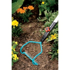 GARDENA combisystem hoe: garden hoe for withdrawing weeding and loosening under high load, 16 cm working width, stainless steel sheet, matching CombiSystem stems (3193-20)