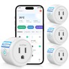 KimFilter 4 PCS WiFi Smart Plug, Wireless Plugs Outlet Compatible