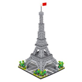 LULUFUN Micro Blocks Eiffel Tower Block Set, Building, Banks of the Seine in Paris, Toys, Assembly, Eiffel Tower, Killing Time, Kids, Adults, Gift, Birthday, Christmas, Decor (3585PCS)