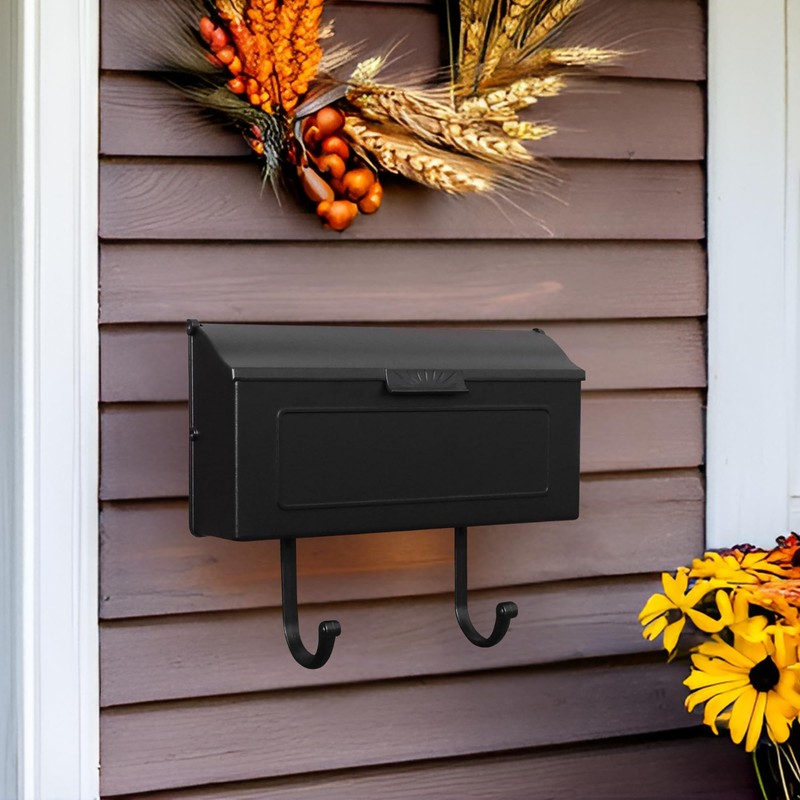 Special Lite Horizon Horizontal Wall Mount Mailbox - Black Aluminum