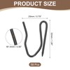 sourcing map 58Pcs Metal Curtain Hooks, Rustproof Offset Pin-on Drapery