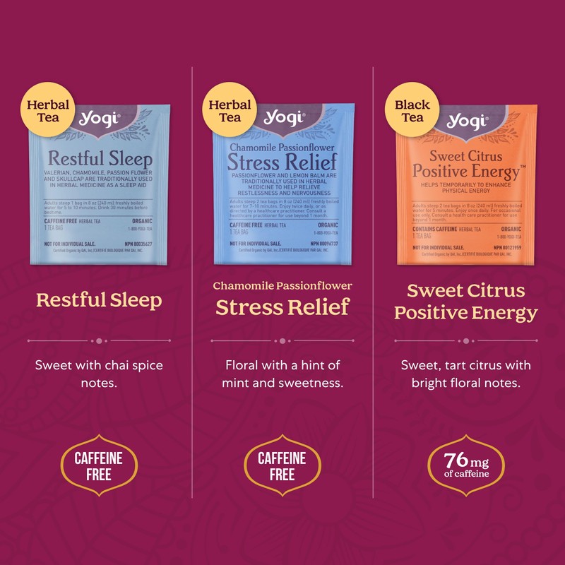 Yogi Canada Organic Tea Sampler Gift Box - Assorted Delicious